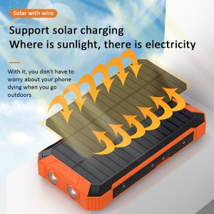 20000mAh Portable Solar Power Bank Wireless Charging Solar Panel Power Generation