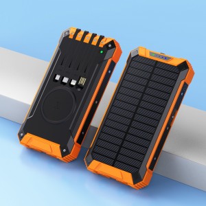 20000mAh Portable Solar Power Bank Wireless Charging Solar Panel Power Generation