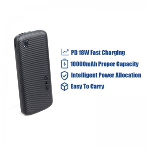 Hot Selling Portable Power Bank 10000mAh Powerbank 10000mAh support PD18W Wired Fast Charging