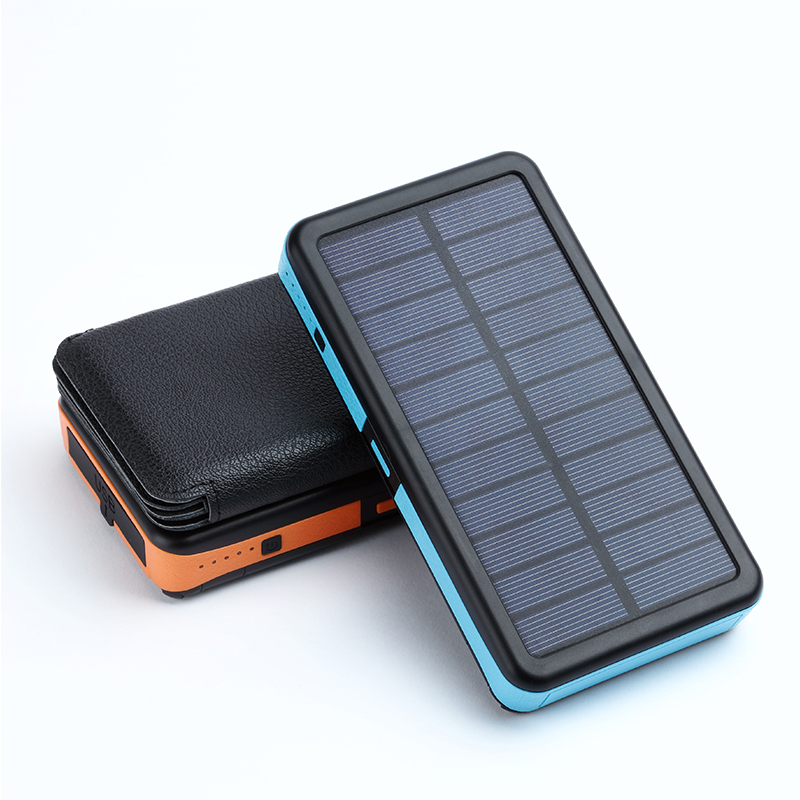 Hot Selling Portable Solar Power Bank 20000mAh with Solar Panel Power Generation