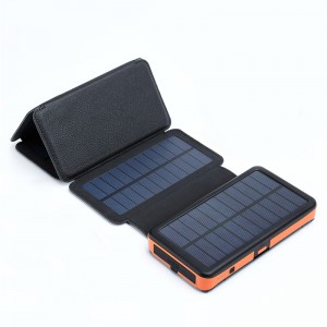 Hot Selling Portable Solar Power Bank 20000mAh with Solar Panel Power Generation