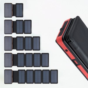 Hot Selling Portable Solar Power Bank 20000mAh with Solar Panel Power Generation