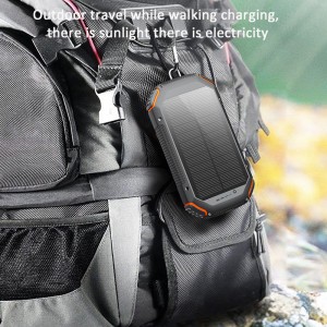 New Arrivals 20000mAh Portable Solar Power Bank 20000mAh Solar Panel Power Generation with Wireless Charging Function