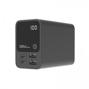 Popular Product 30000mAh Portable Power Bank 20000mAh Powerbank with Wired PD65W Fast Charging Tech