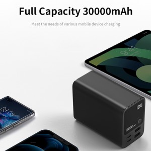 Popular Product 30000mAh Portable Power Bank 20000mAh Powerbank with Wired PD65W Fast Charging Tech